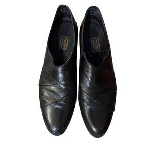 Munro Alison Black Leather Slip On 12 SS Narrow Used